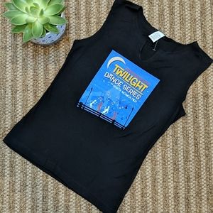 Tank Top Santa Monica Pier  T Shirt Black NWOT